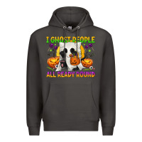 Smoke I Ghost People All Ready Round Premium Hoodie - texasbilliewilder