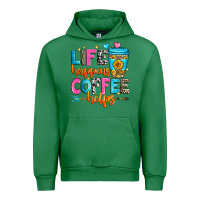 Emerald life happens coffee helps Urban Hoodie - Zillion Design Studio