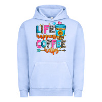 Pigment Grape Ice life happens coffee helps Urban Hoodie - Zillion Design Studio