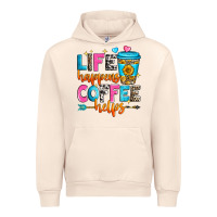 Sandshell life happens coffee helps Urban Hoodie - Zillion Design Studio