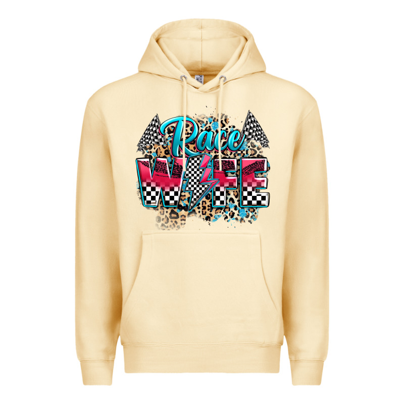 Race Wife Premium Hoodie by Zillion Design Studio | Teevron