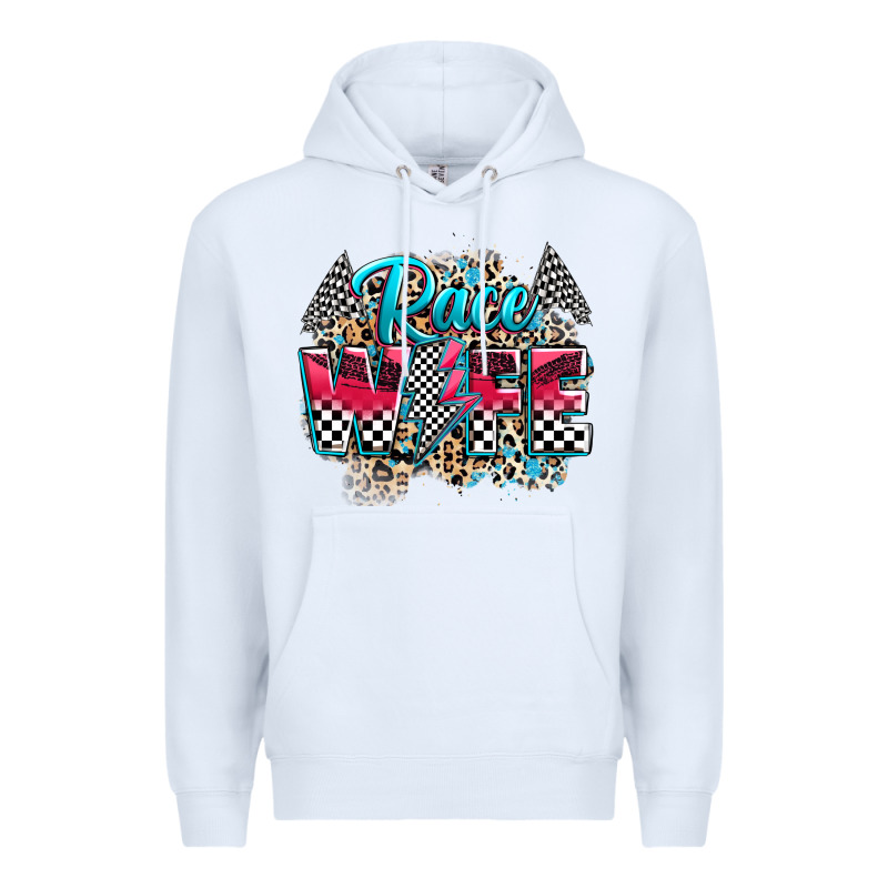 Race Wife Premium Hoodie by Zillion Design Studio | Teevron