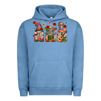 Pigment Pebble Blue Mexican Gnomes Urban Hoodie - texasbilliewilder
