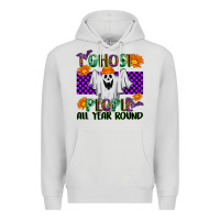 Dove Grey I Ghost People All Year Round Premium Hoodie - texasbilliewilder