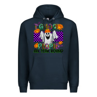 Navy I Ghost People All Year Round Premium Hoodie - texasbilliewilder