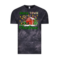 Cloud Black Small Town Christmas Vintage Tee - Artiststas