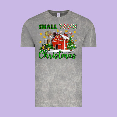 Small Town Christmas Vintage Tee Designed By Artiststas