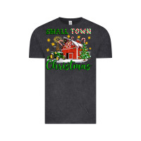 Vintage Black Small Town Christmas Vintage Tee - Artiststas
