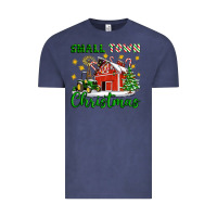 Vintage Denim Small Town Christmas Vintage Tee - Artiststas