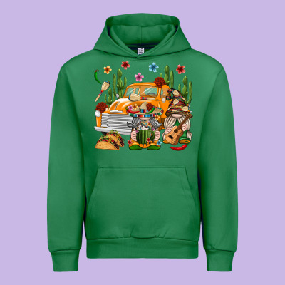 Mexican Gnome Truck Urban Hoodie Designed By Texasbilliewilder