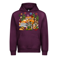 Mauve Wine Mexican Gnome Truck Urban Hoodie - texasbilliewilder
