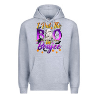 Heather Grey I Put The Boo In Boujee Premium Hoodie - texasbilliewilder