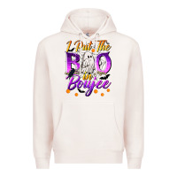 Pale Pink I Put The Boo In Boujee Premium Hoodie - texasbilliewilder