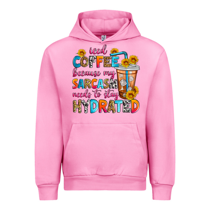 Iced Coffee Because My Sarcasm Needs To Stay Hydra Urban Hoodie by Zillion Design Studio | Teevron
