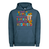Pigment Midnight Navy iced coffee because my sarcasm needs to stay hydra Urban Hoodie - Zillion Design Studio