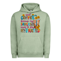 Pigment Oil Green iced coffee because my sarcasm needs to stay hydra Urban Hoodie - Zillion Design Studio