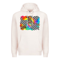 Pale Pink race leopard tie dye background Premium Hoodie - Zillion Design Studio