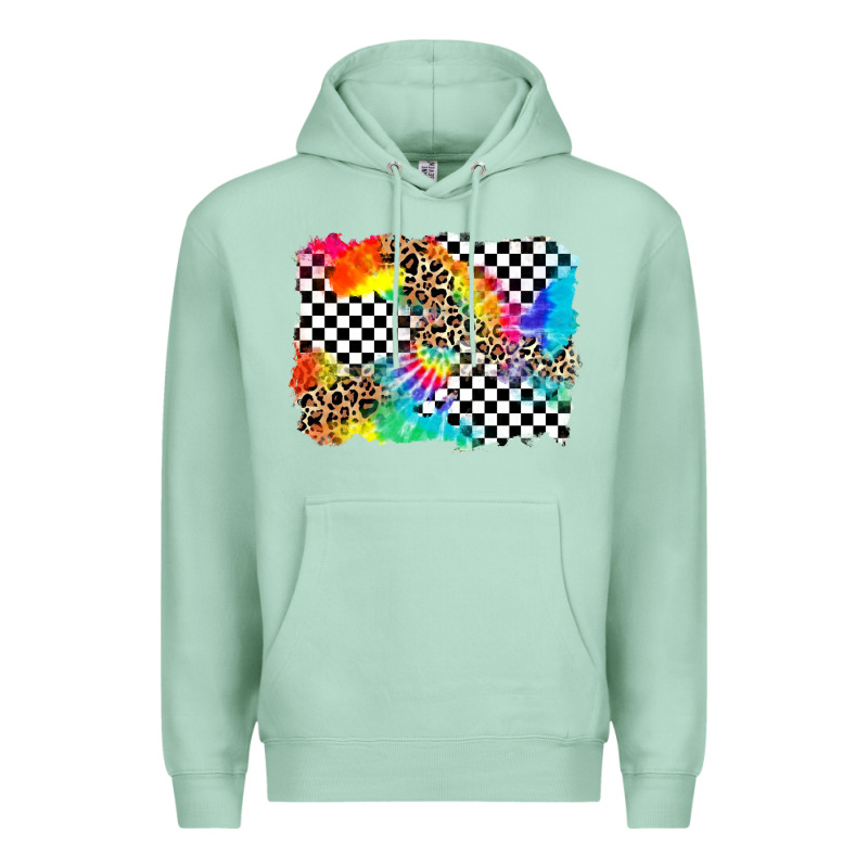 Race Leopard Tie Dye Background Premium Hoodie by Zillion Design Studio | Teevron