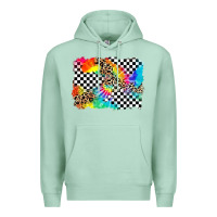 Seafoam race leopard tie dye background Premium Hoodie - Zillion Design Studio