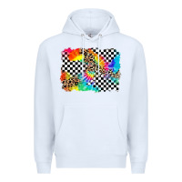 White race leopard tie dye background Premium Hoodie - Zillion Design Studio
