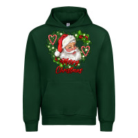 Forest Green merry christmas santa Urban Hoodie - RanaPortraitStore