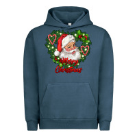 Pigment Midnight Navy merry christmas santa Urban Hoodie - RanaPortraitStore