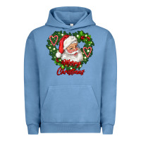 Pigment Pebble Blue merry christmas santa Urban Hoodie - RanaPortraitStore