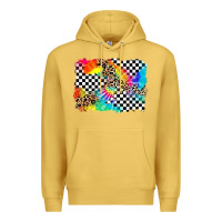 Antique Gold race leopard tie dye background Premium Hoodie - Zillion Design Studio
