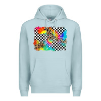 Blue Mist race leopard tie dye background Premium Hoodie - Zillion Design Studio