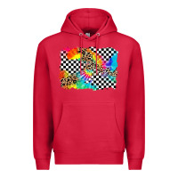 Cardinal race leopard tie dye background Premium Hoodie - Zillion Design Studio