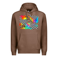 Chestnut race leopard tie dye background Premium Hoodie - Zillion Design Studio