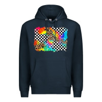 Navy race leopard tie dye background Premium Hoodie - Zillion Design Studio