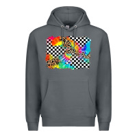 Rock race leopard tie dye background Premium Hoodie - Zillion Design Studio