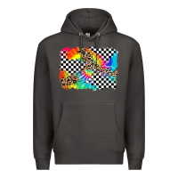 Smoke race leopard tie dye background Premium Hoodie - Zillion Design Studio
