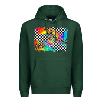 Sports Green race leopard tie dye background Premium Hoodie - Zillion Design Studio