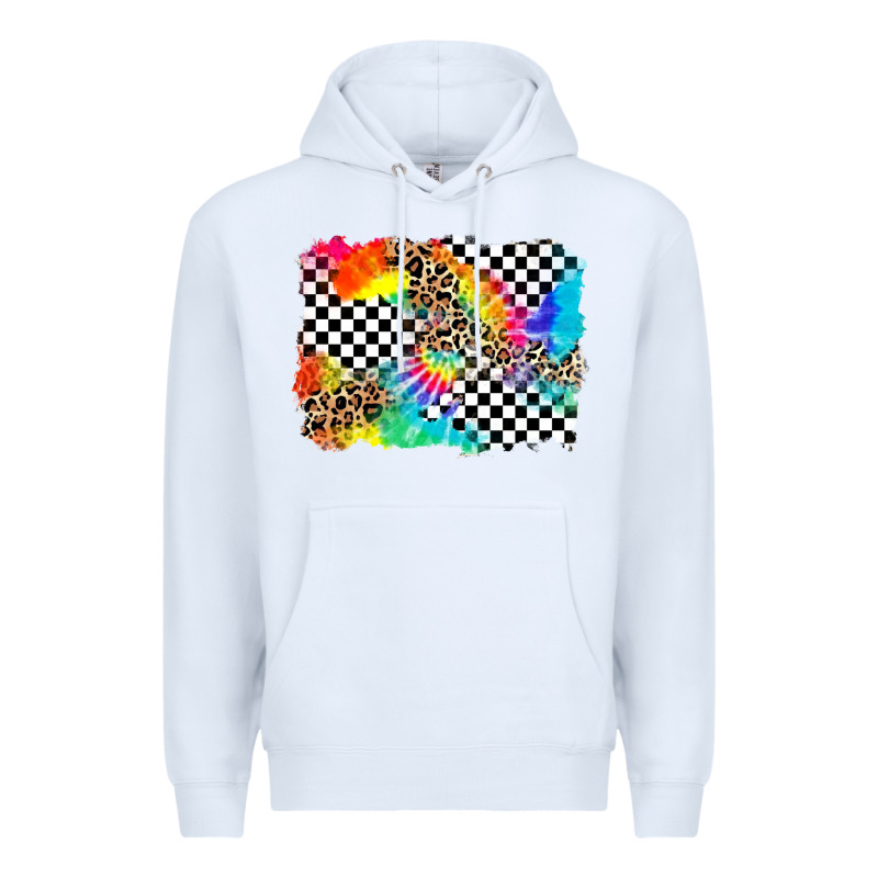 Race Leopard Tie Dye Background Premium Hoodie by Zillion Design Studio | Teevron