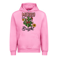 Fuchsia Pink merry and bright with cactus Urban Hoodie - RanaPortraitStore