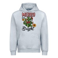 Heather Grey merry and bright with cactus Urban Hoodie - RanaPortraitStore
