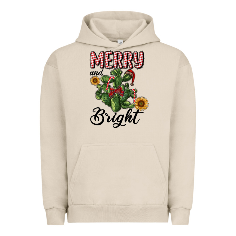 Merry And Bright With Cactus Urban Hoodie by RanaPortraitStore | Teevron