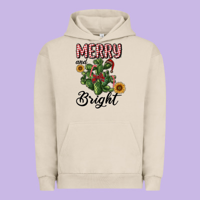 Merry And Bright With Cactus Urban Hoodie Designed By Ranaportraitstore