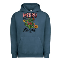 Pigment Midnight Navy merry and bright with cactus Urban Hoodie - RanaPortraitStore