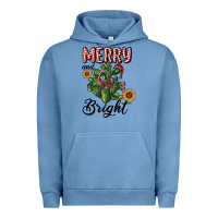 Pigment Pebble Blue merry and bright with cactus Urban Hoodie - RanaPortraitStore