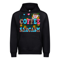 Black i run on coffee and sarcasm Urban Hoodie - Zillion Design Studio