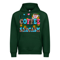 Forest Green i run on coffee and sarcasm Urban Hoodie - Zillion Design Studio