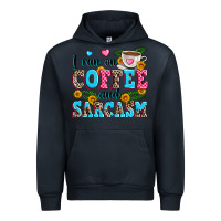 Navy i run on coffee and sarcasm Urban Hoodie - Zillion Design Studio