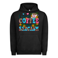 Pigment Black i run on coffee and sarcasm Urban Hoodie - Zillion Design Studio