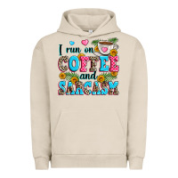 Pigment French Oak i run on coffee and sarcasm Urban Hoodie - Zillion Design Studio