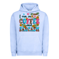 Pigment Grape Ice i run on coffee and sarcasm Urban Hoodie - Zillion Design Studio