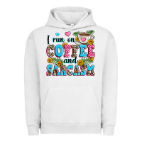 Pigment Lunar Rock i run on coffee and sarcasm Urban Hoodie - Zillion Design Studio