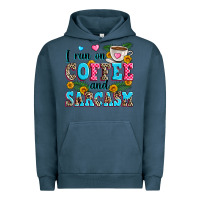 Pigment Midnight Navy i run on coffee and sarcasm Urban Hoodie - Zillion Design Studio